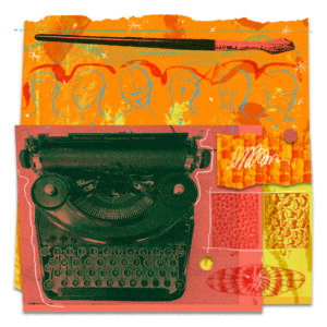 digital Illustration of typwriter